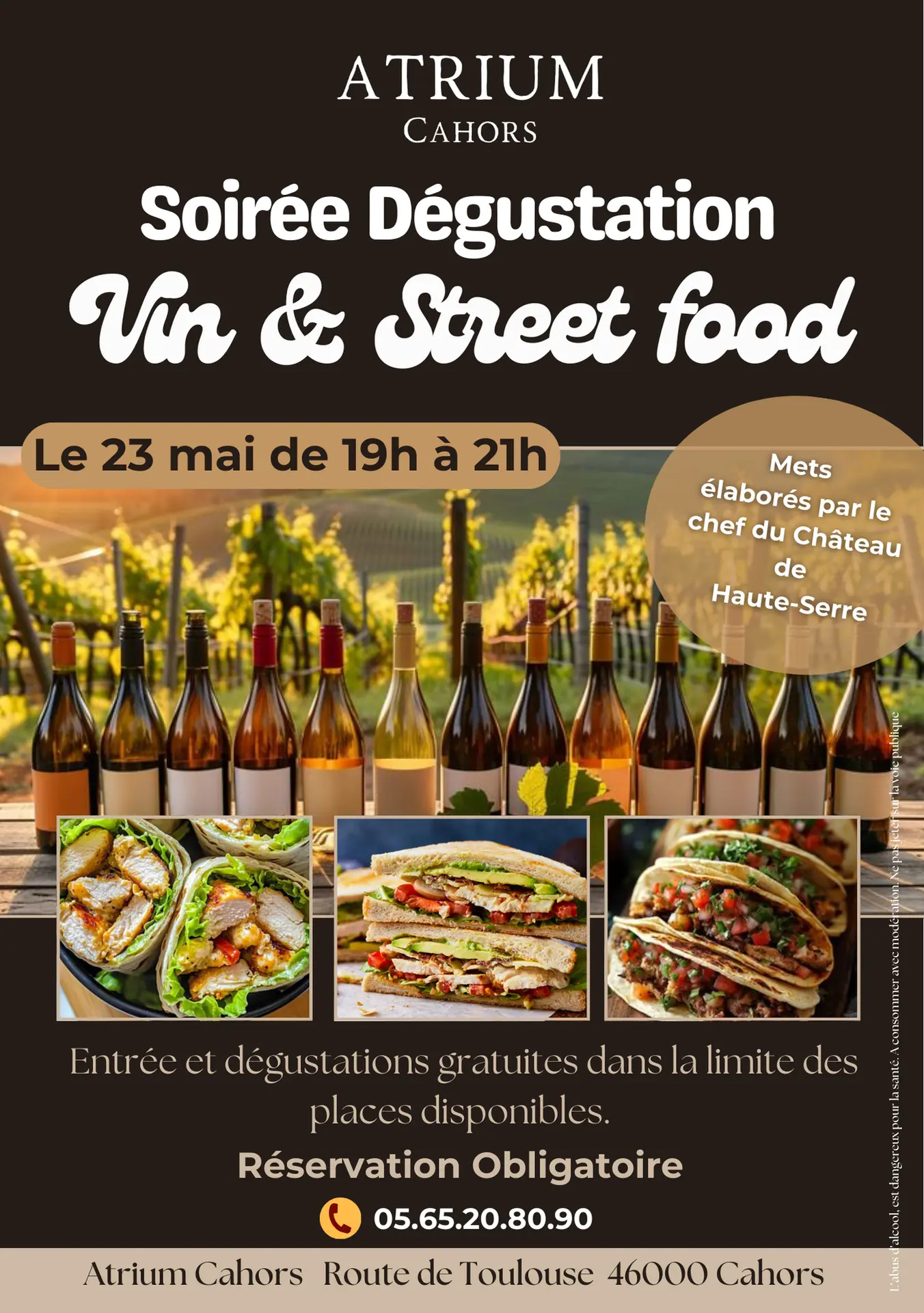Flyer SOIREE STREET FOOD ET MALBEC - EN MAI