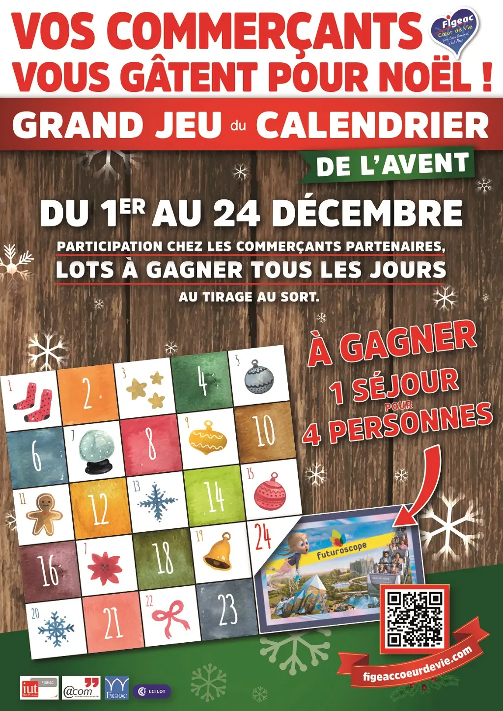 FIGEAC COEUR DE VIE - flyer calendrier de l'avent R-V