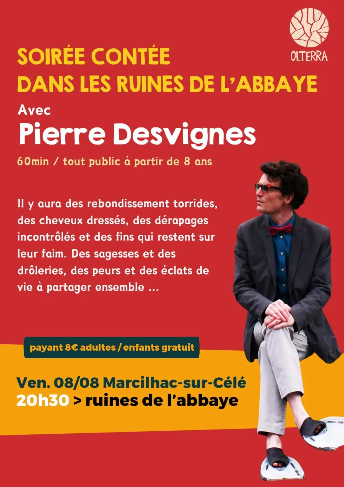 Soirée contée dans les ruines de l’abbaye à Marcilhac-sur-Célé