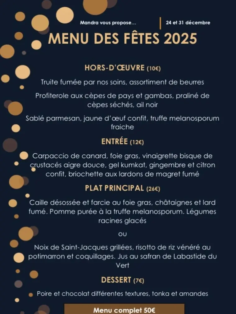 Mandra Roulotte Fumante_menus - Labastide du vert - 24 et 31dec
