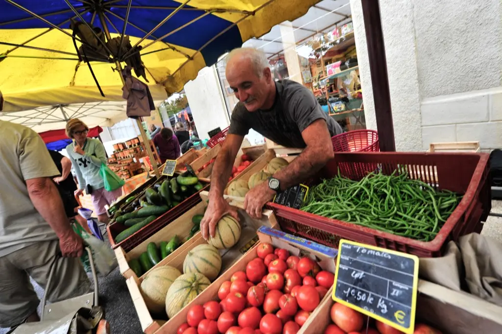 Marché de Prayssac - Etal du GAEC de la Treille - © Lot Tourisme- C. ORY