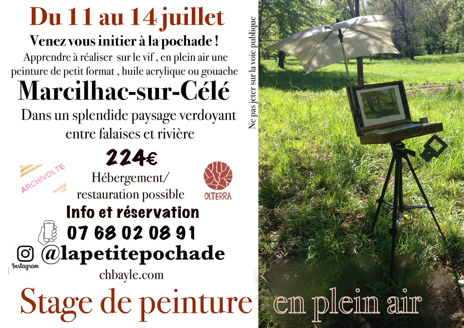 Stage peinture Marcilhac sur Célé