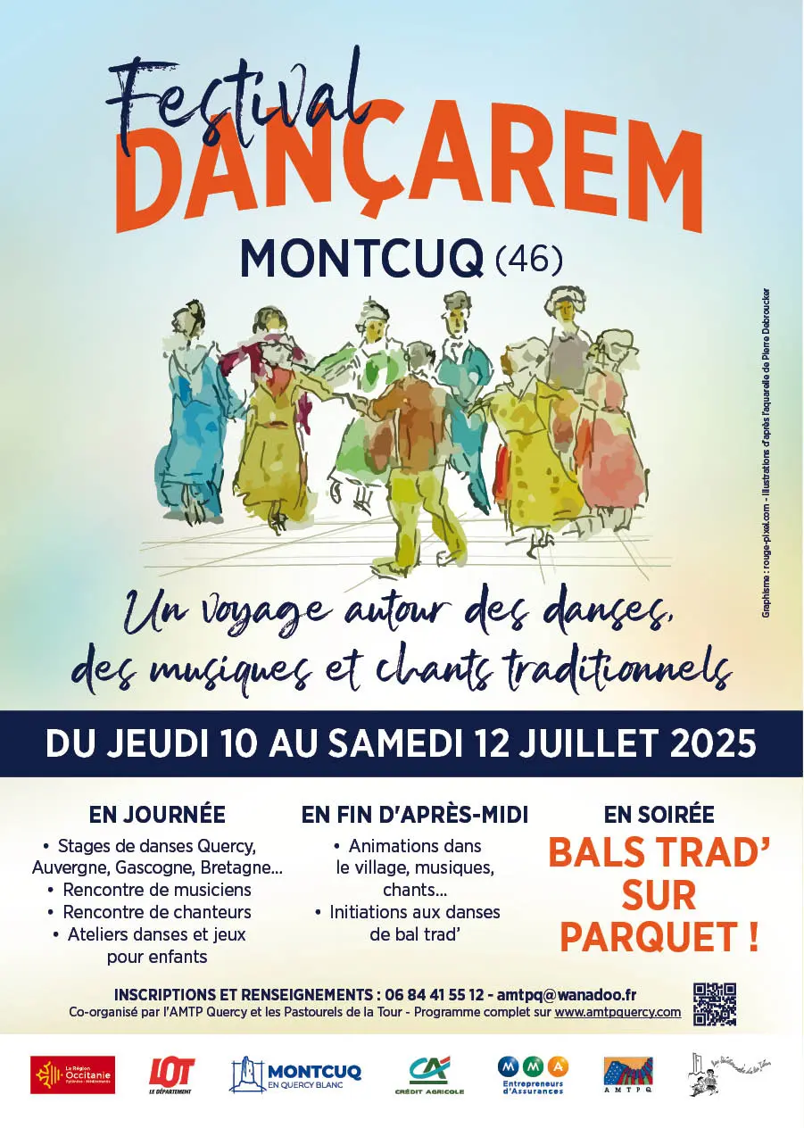 Montcuq Dançarem 10 au 12 07 2025 affiche