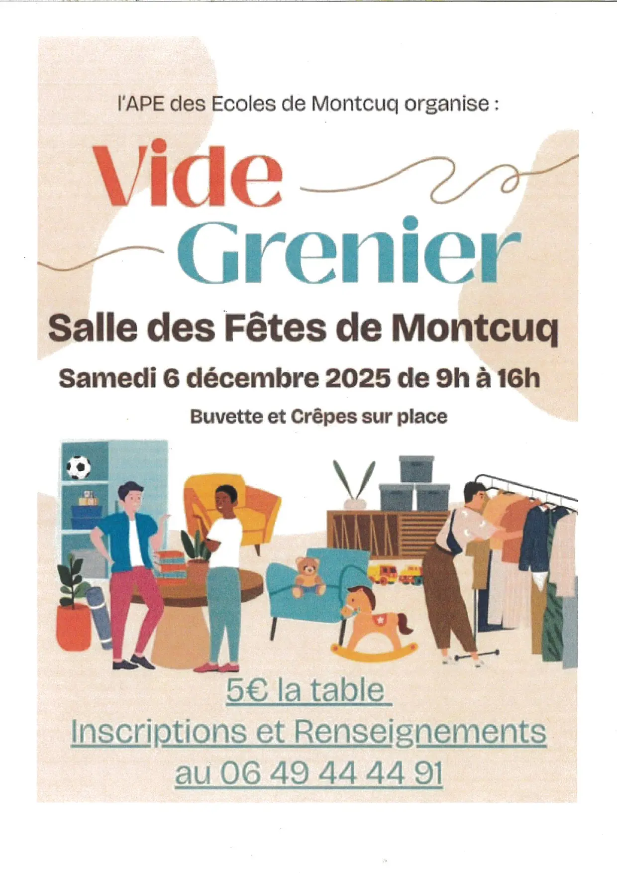 Vide grenier 6 décembre