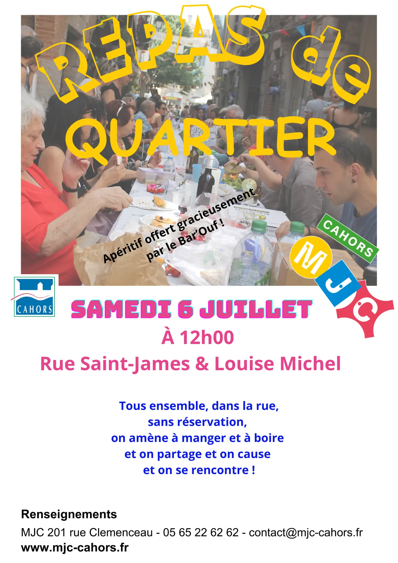 Tous ensemble, dans la rue, sans réservation, on amène à manger et à boire et on partage et on cause et on se rencontre ! - 1