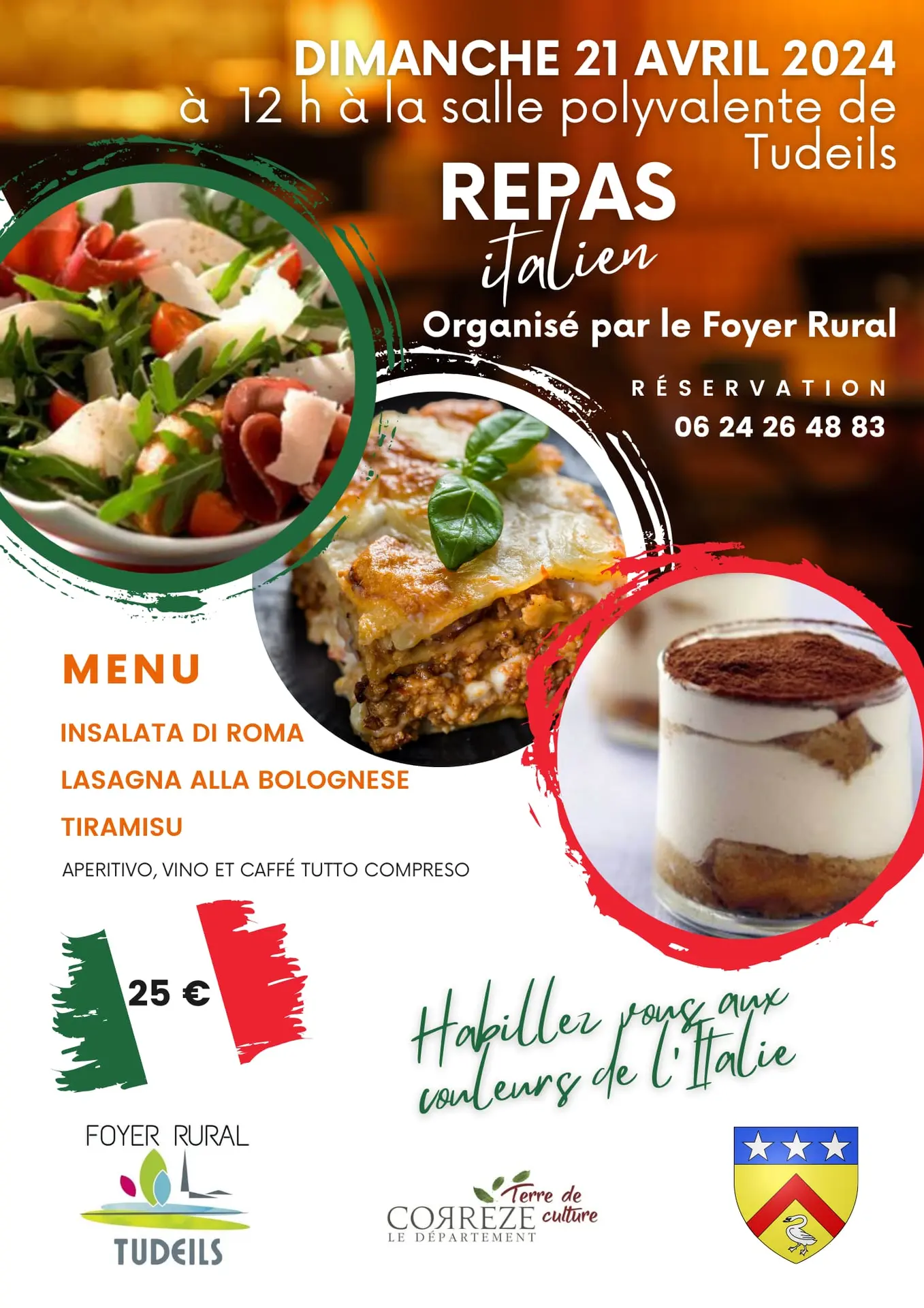 Repas italien tudeils