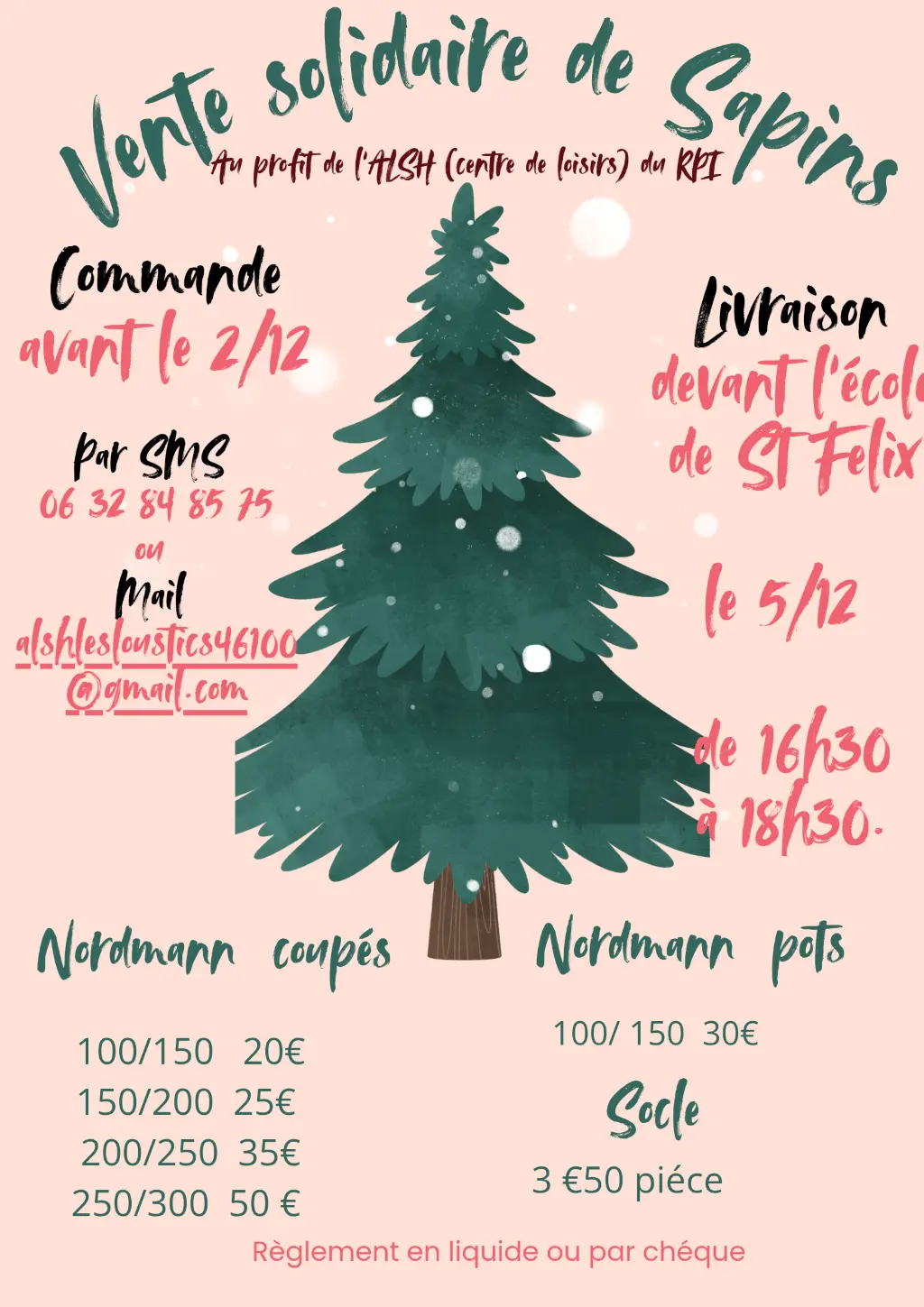 Vente solidairede sapins