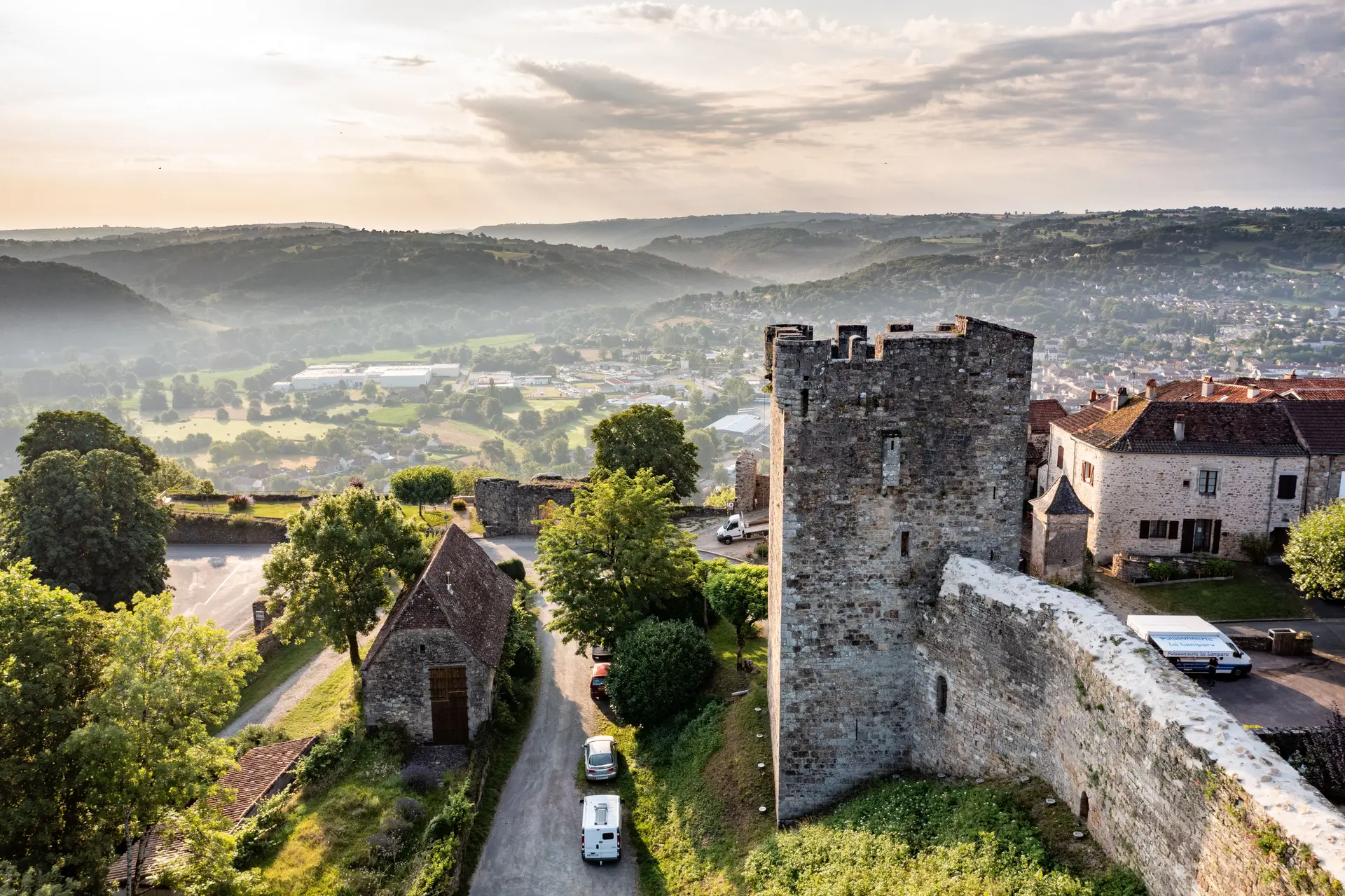 Vue drone de Capdenac-le-Haut © Cyril Novello - Lot Tourisme 210721-080647