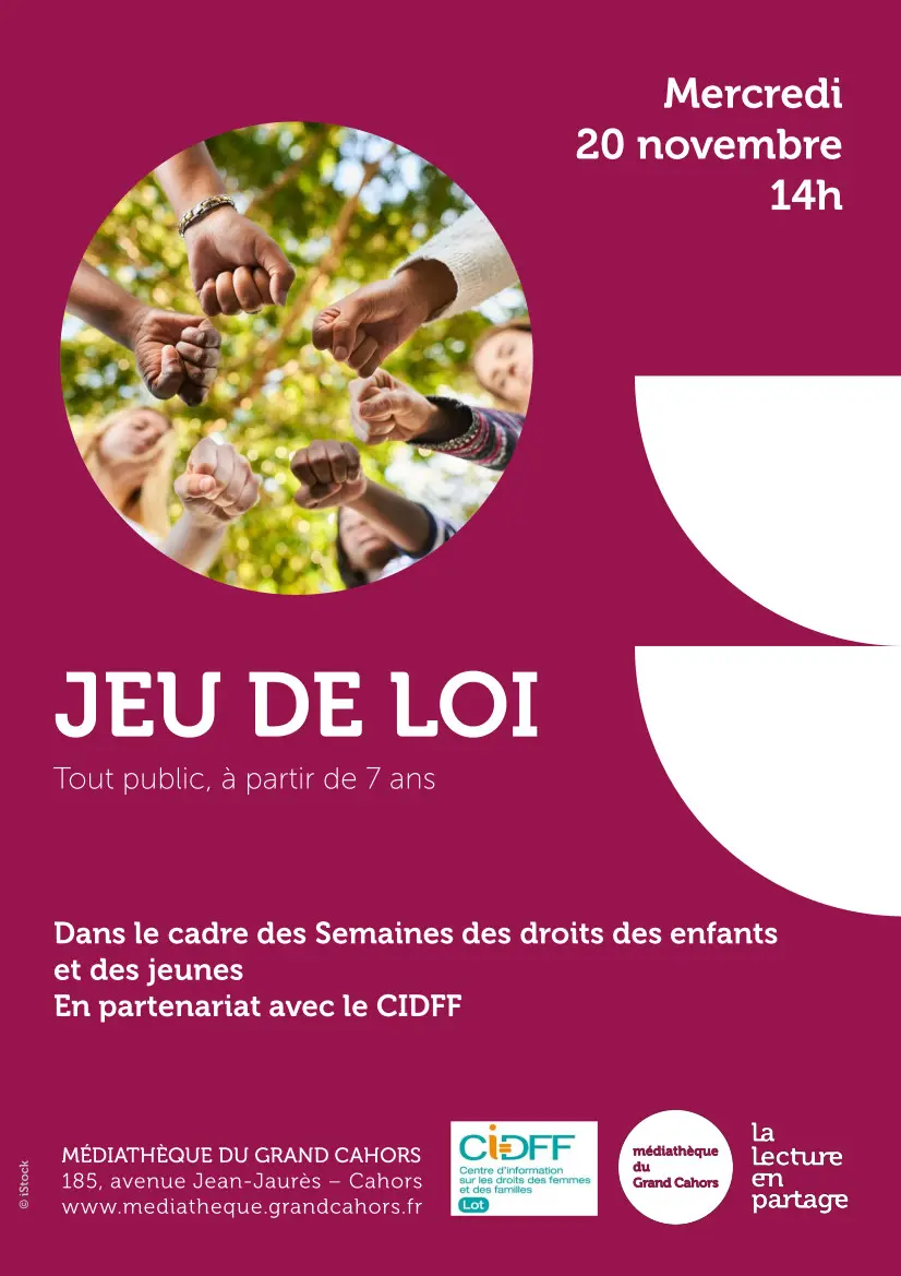 affiche Droits des enfants jeu de loi