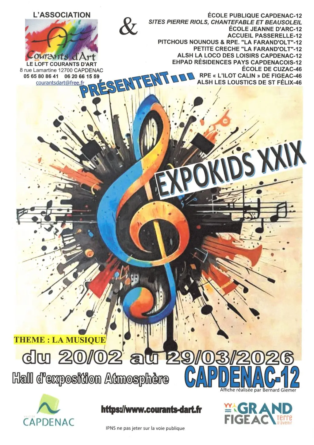 affiche EXPOKIDS XXIX Hall Atmosphère du 20 février au 29 mars 2026