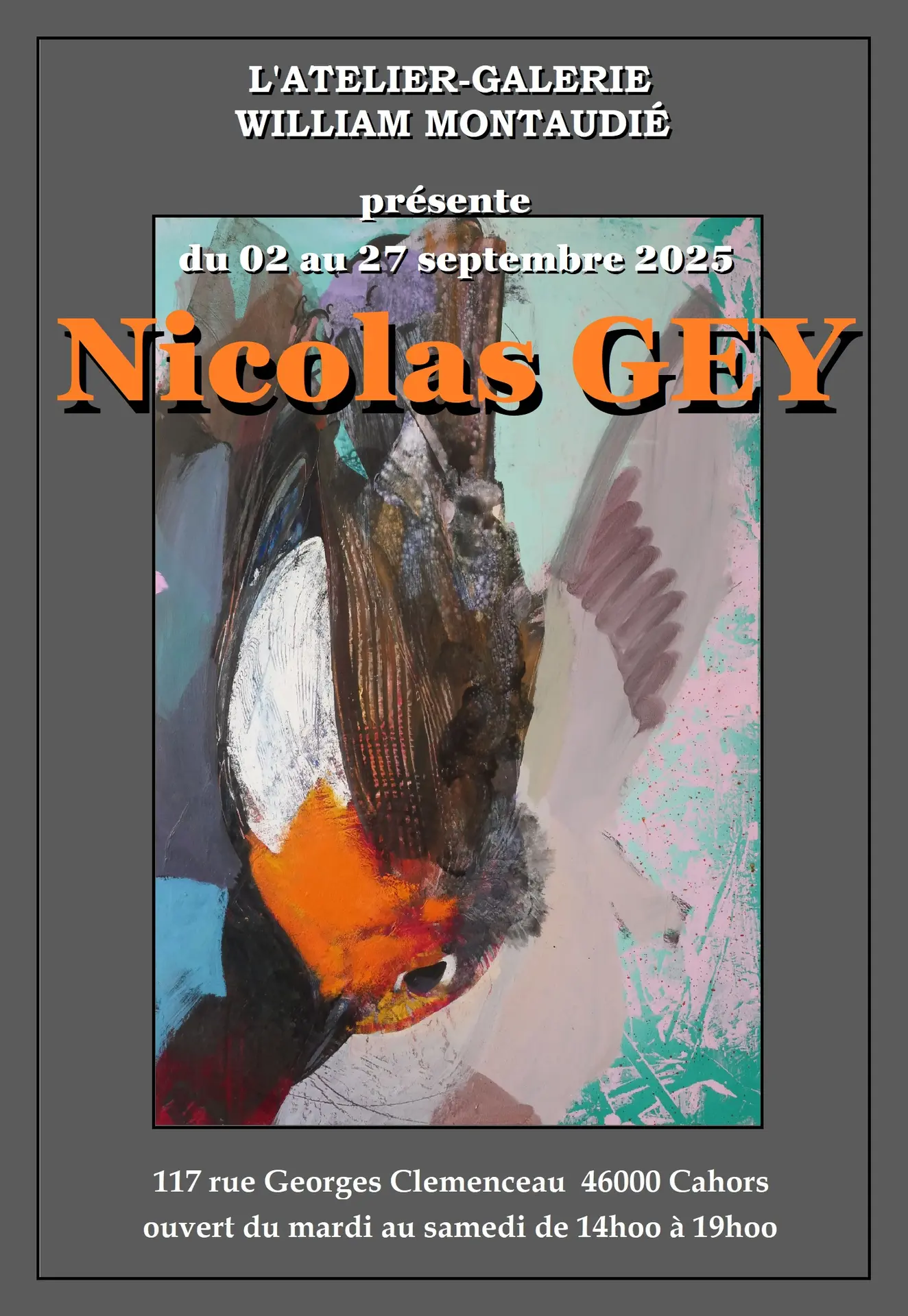 affiche expo Nicolas Gey