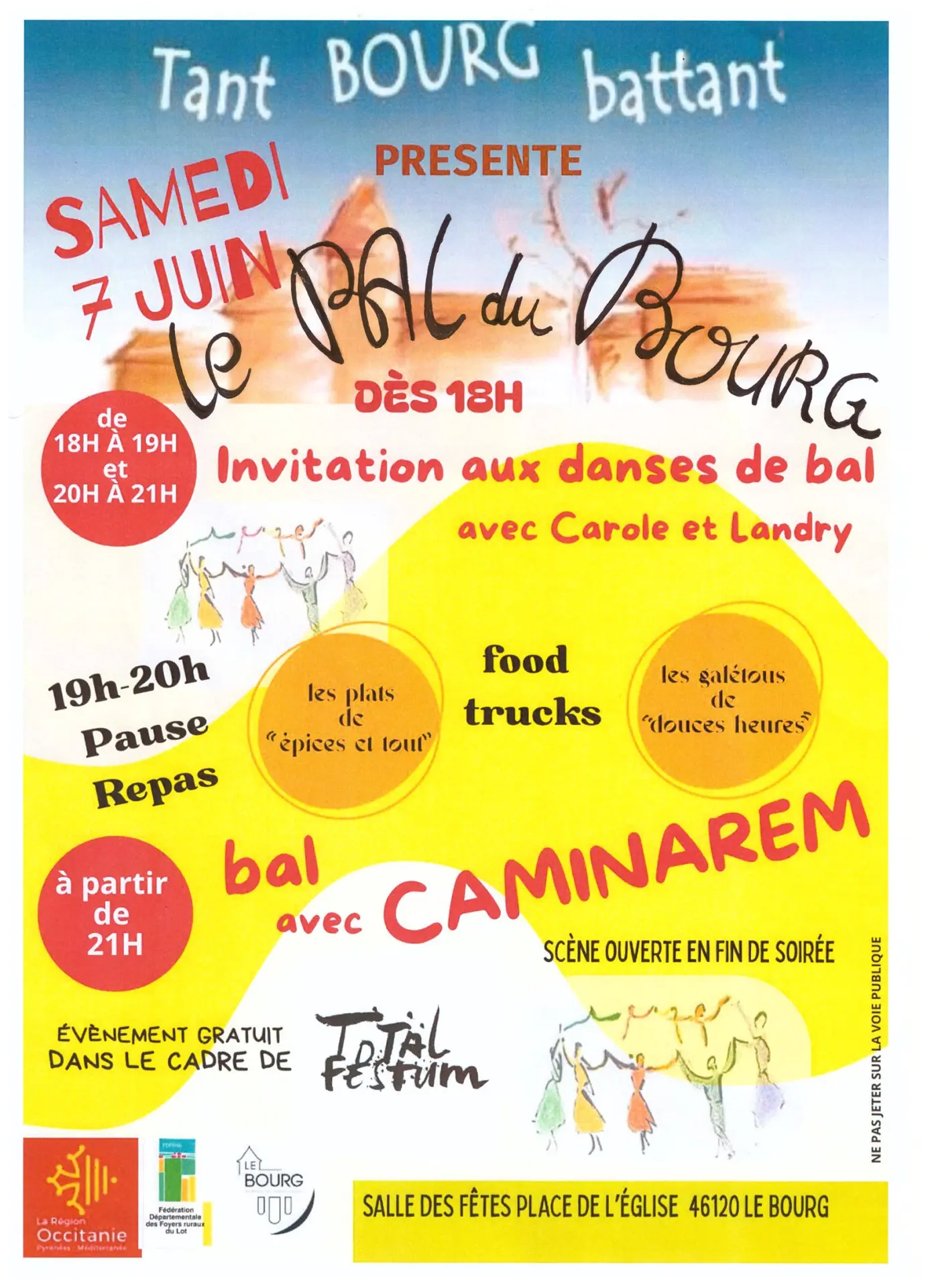 affiche  bal 7 juin original
