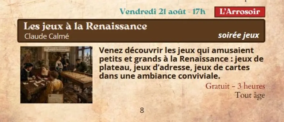 festival renaissance jeux