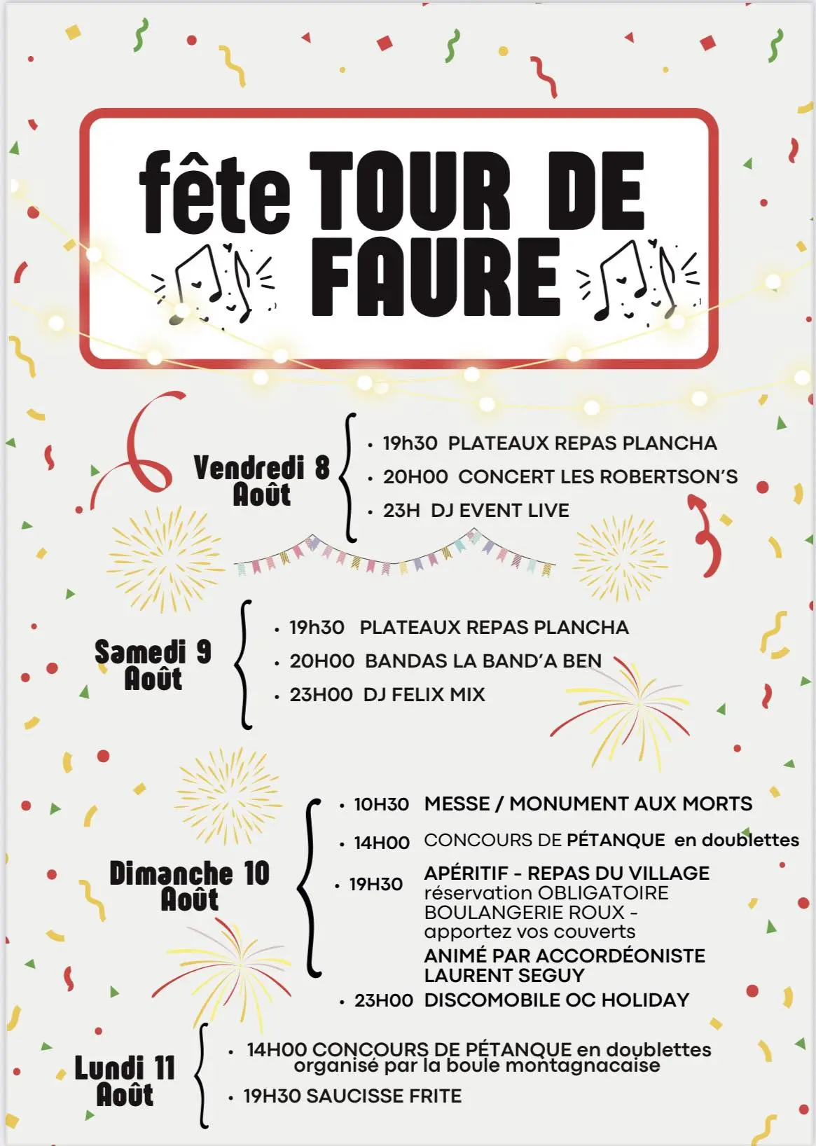 fête tour de faure