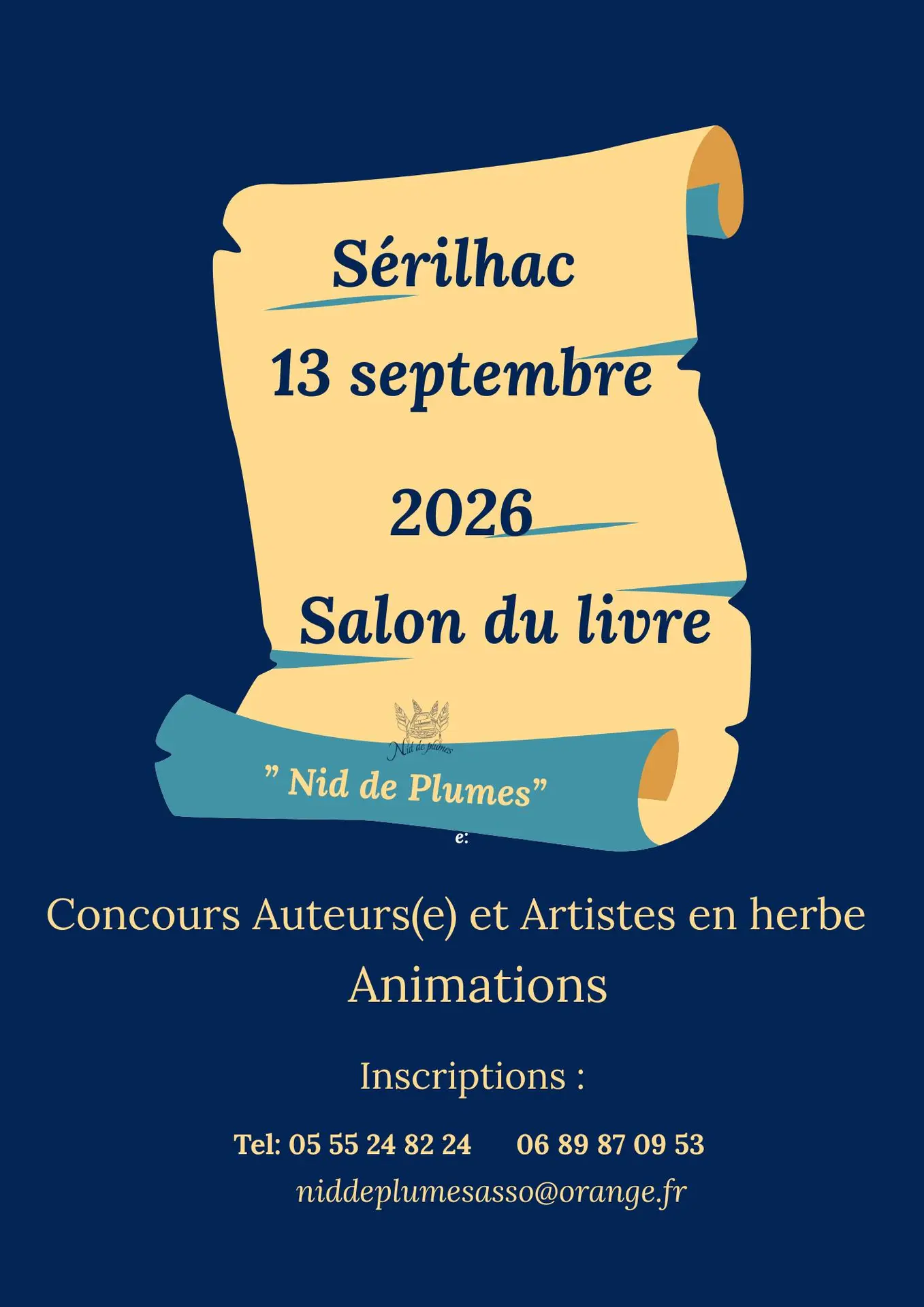 Affiche info salon du livre