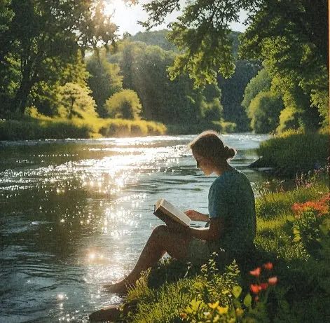 lire au bord de l'eau