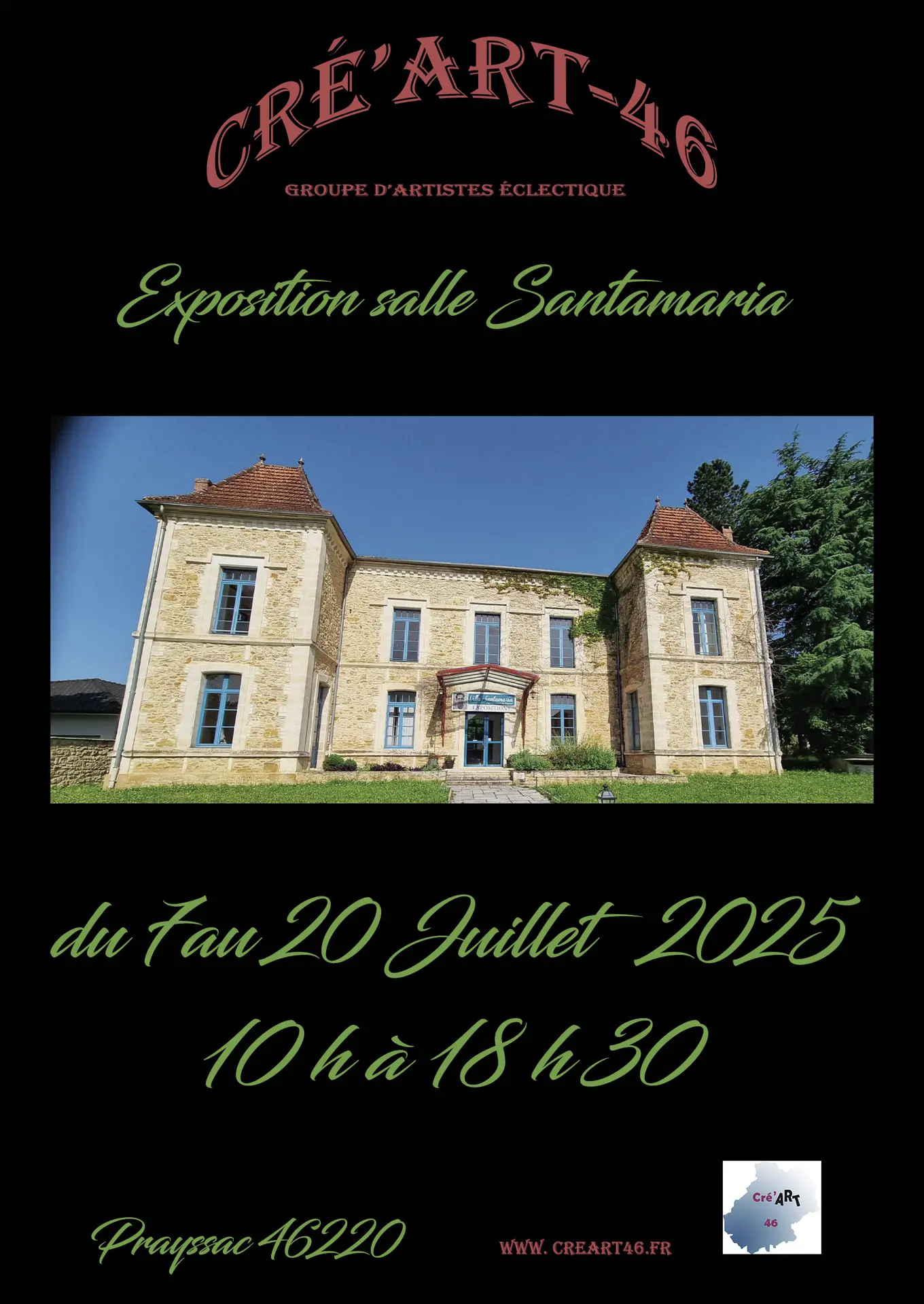 Exposition Cré'Art46 juillet 2025