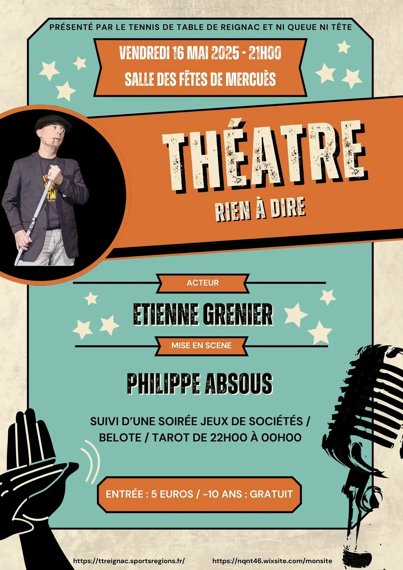 Retro Grunge Stand Up Comedy Show Flyer - 1