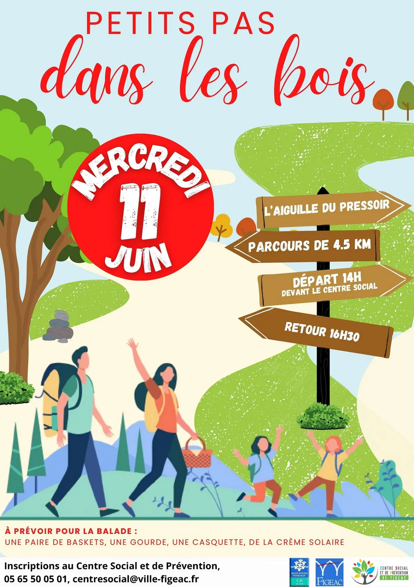 Affiche petits pas dans les bois