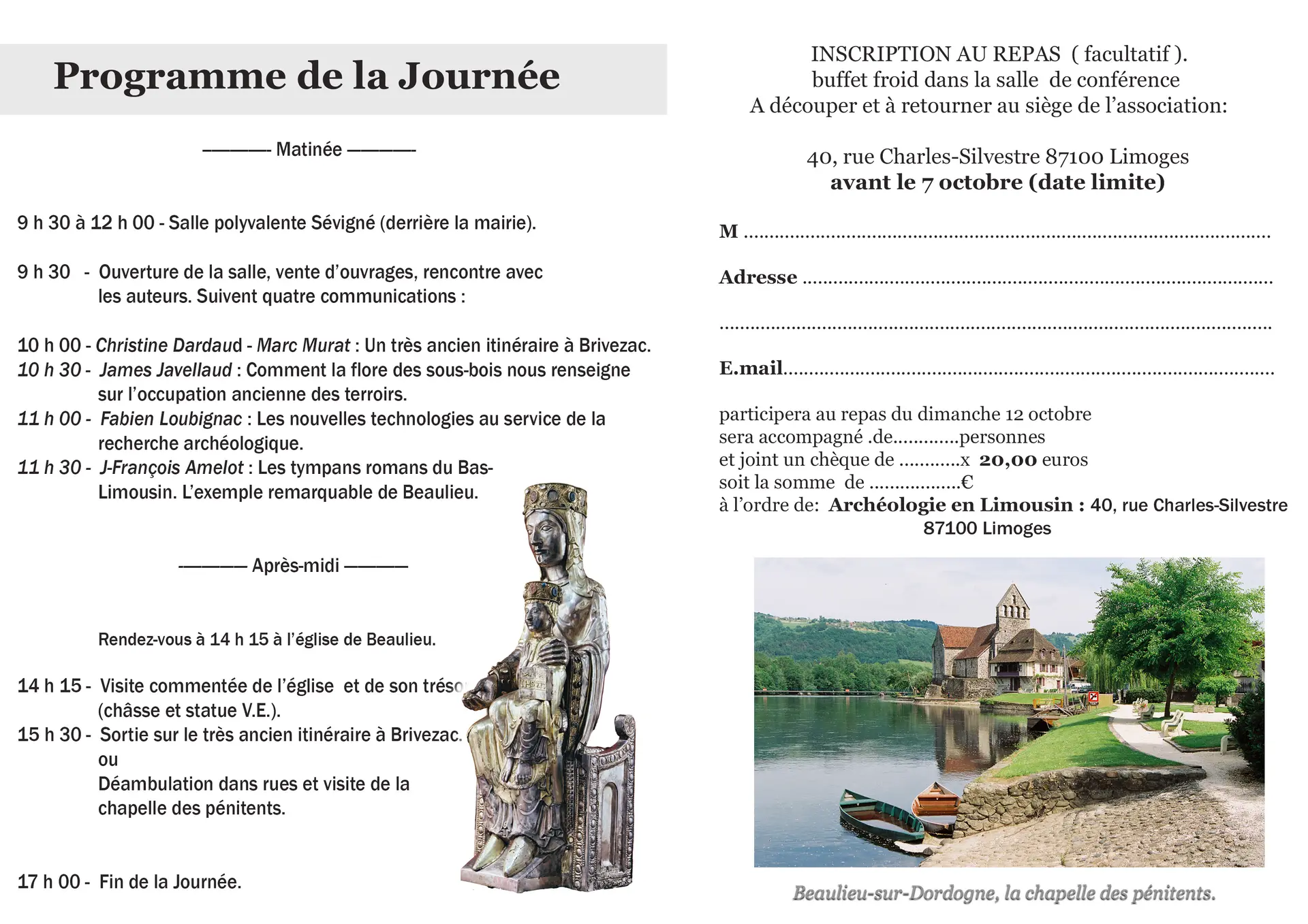 Journée d'Études Archéologie en Limousin à Beaulieu-sur-Dordogne 2