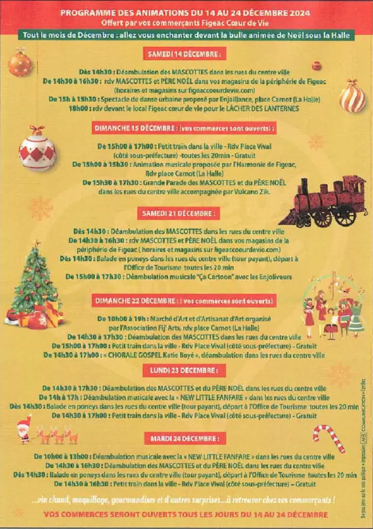 programme noel