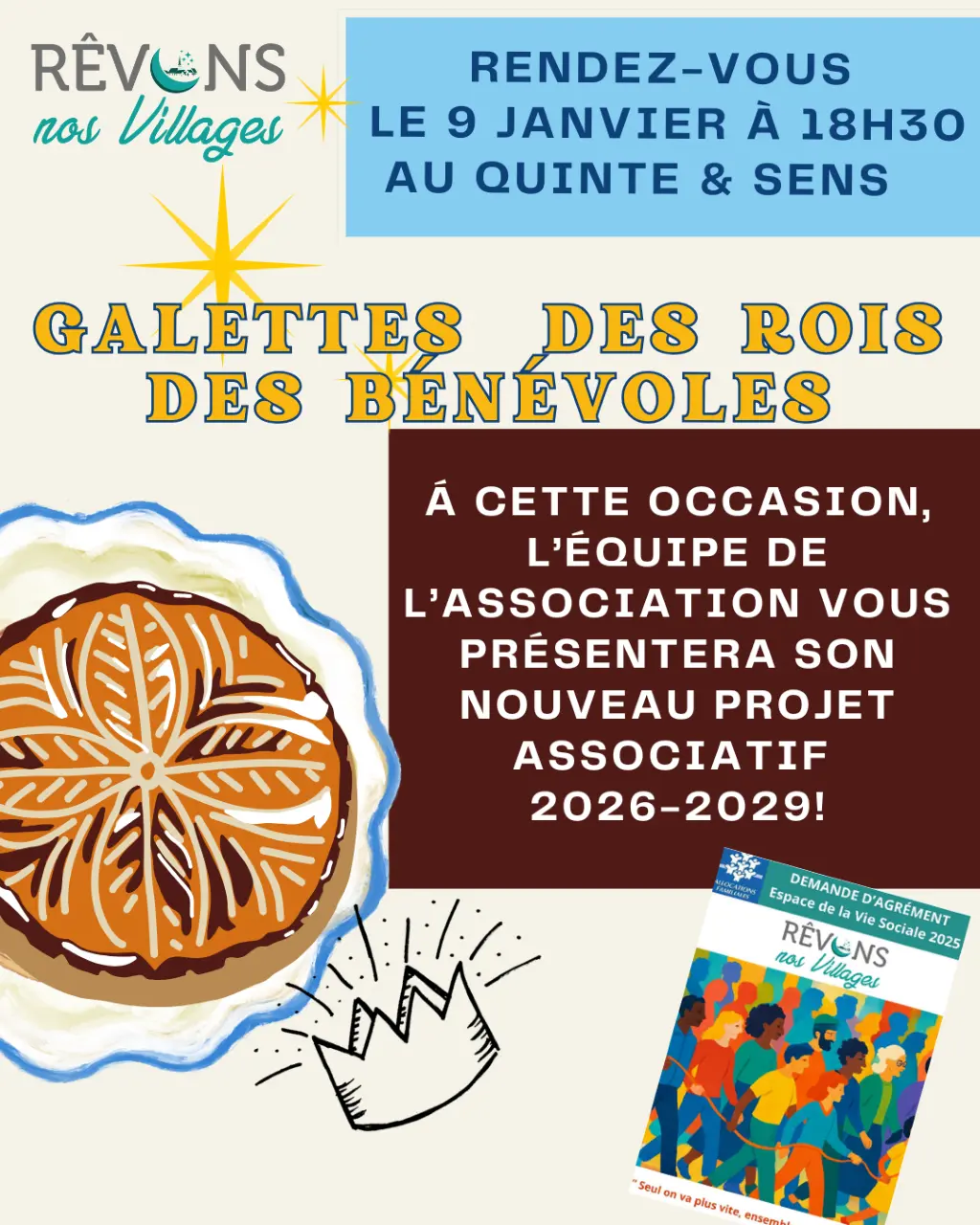 publication instagram galette des rois illustratif