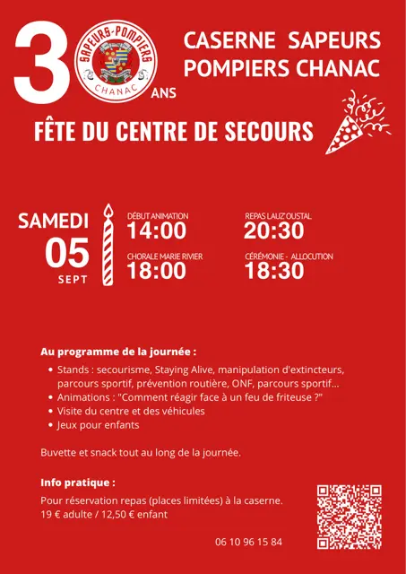 30eme aniversaire centre de secours de chanac