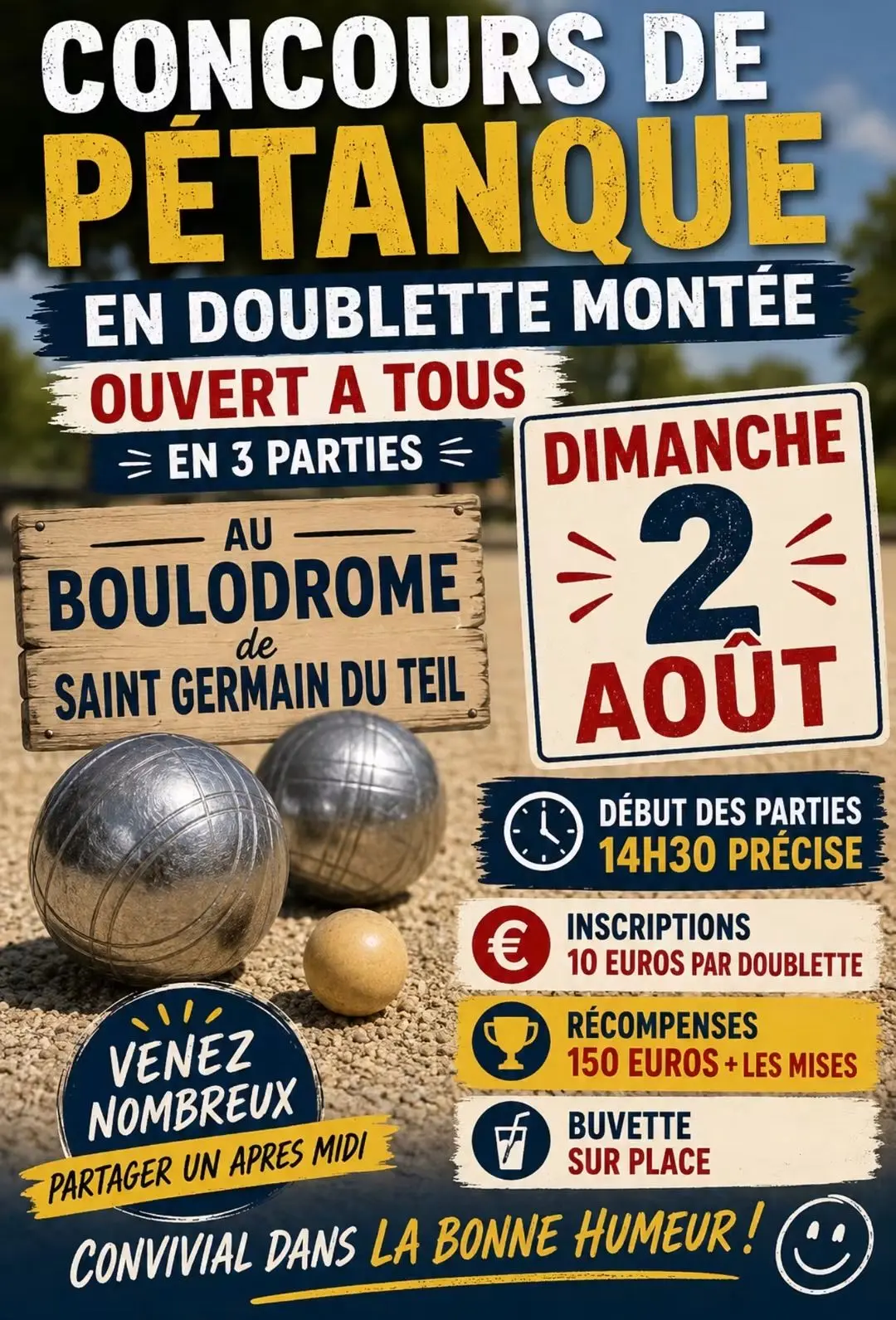 CONCOURS DE PETANQUE FETE DE SAINT GERMAIN DU TEIL