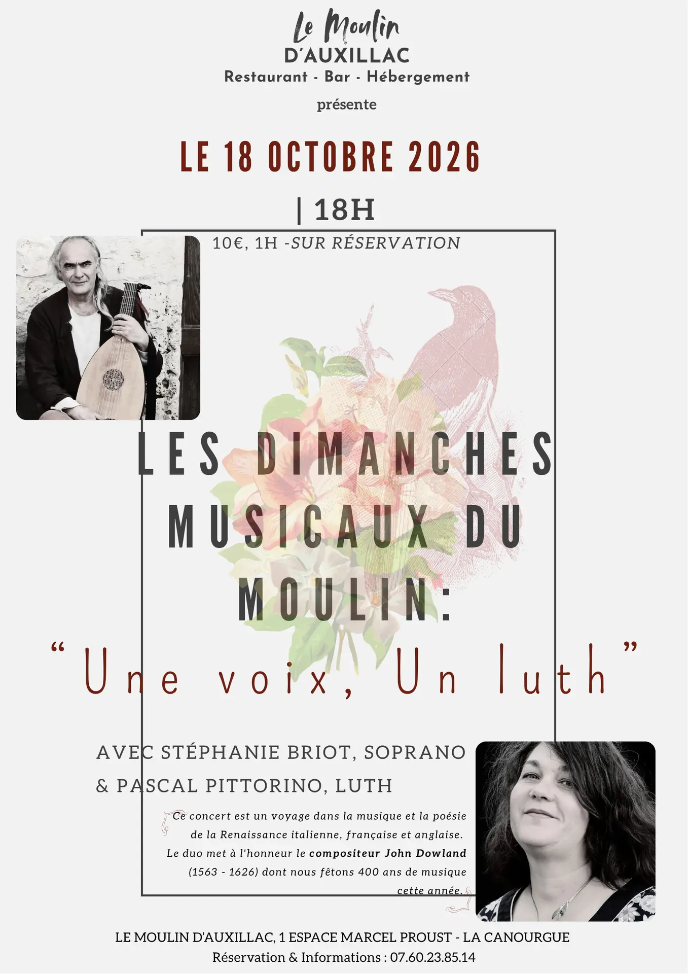 Les dimanches musicaux au Moulin d'Auxillac