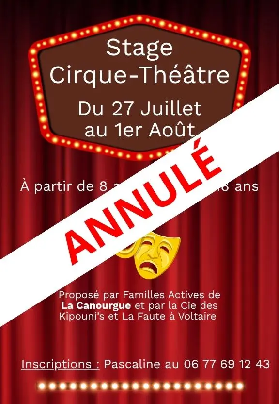 ANIM - Stage Cirque théâtre - MAIRIE FERMETURE DECHETERIE 102025