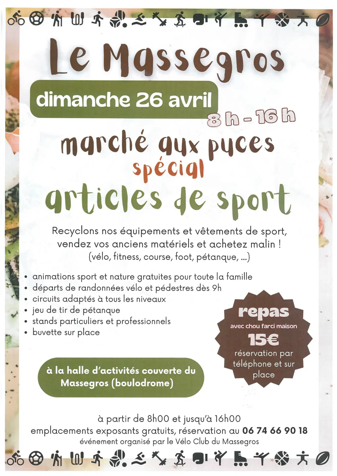 Marché aux puces pcépial sport