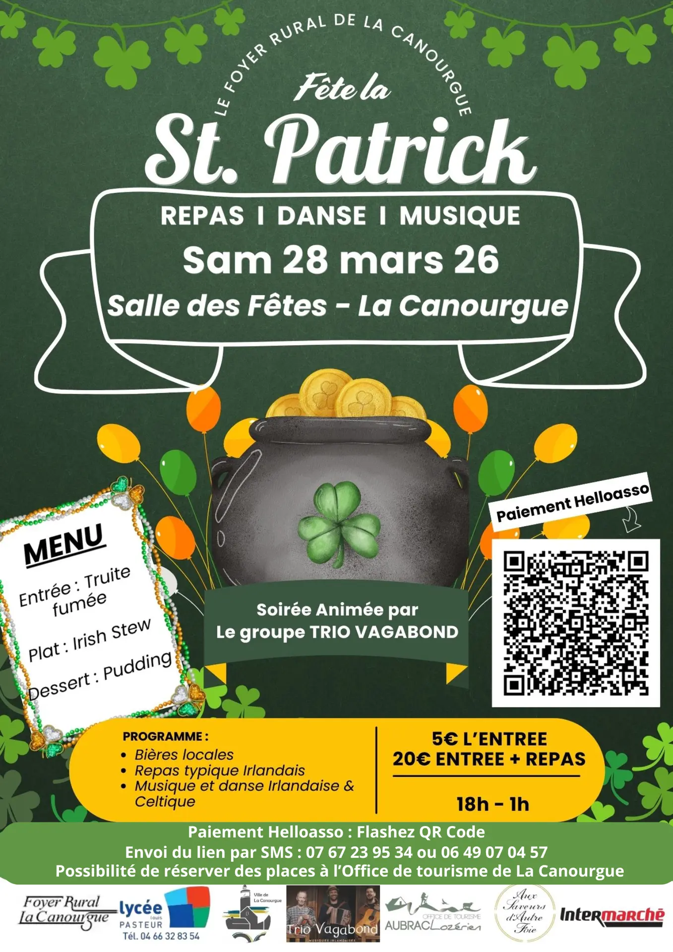 Soirée St Patrick La Canourgue 28032026