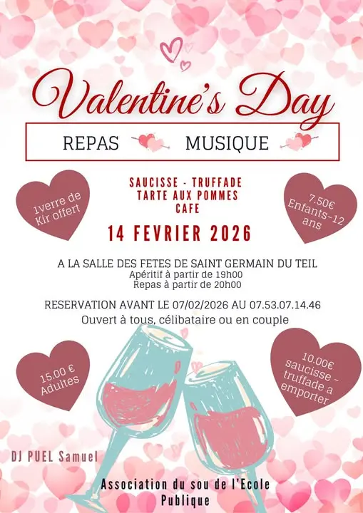 SOIRÉE VALENTINES DAY  ST GERMAIN DU TEIL