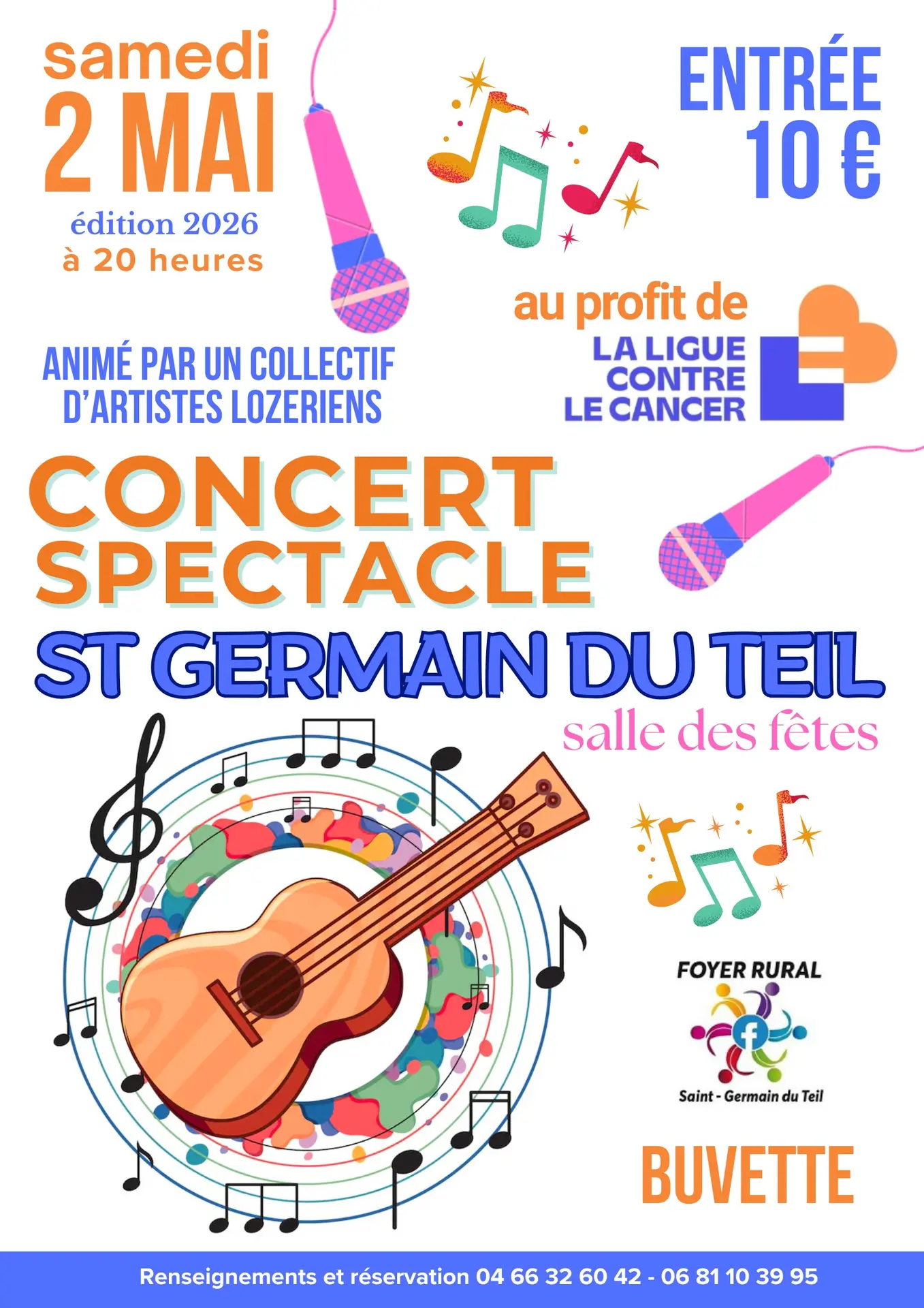 affiche concert au profit de la ligue