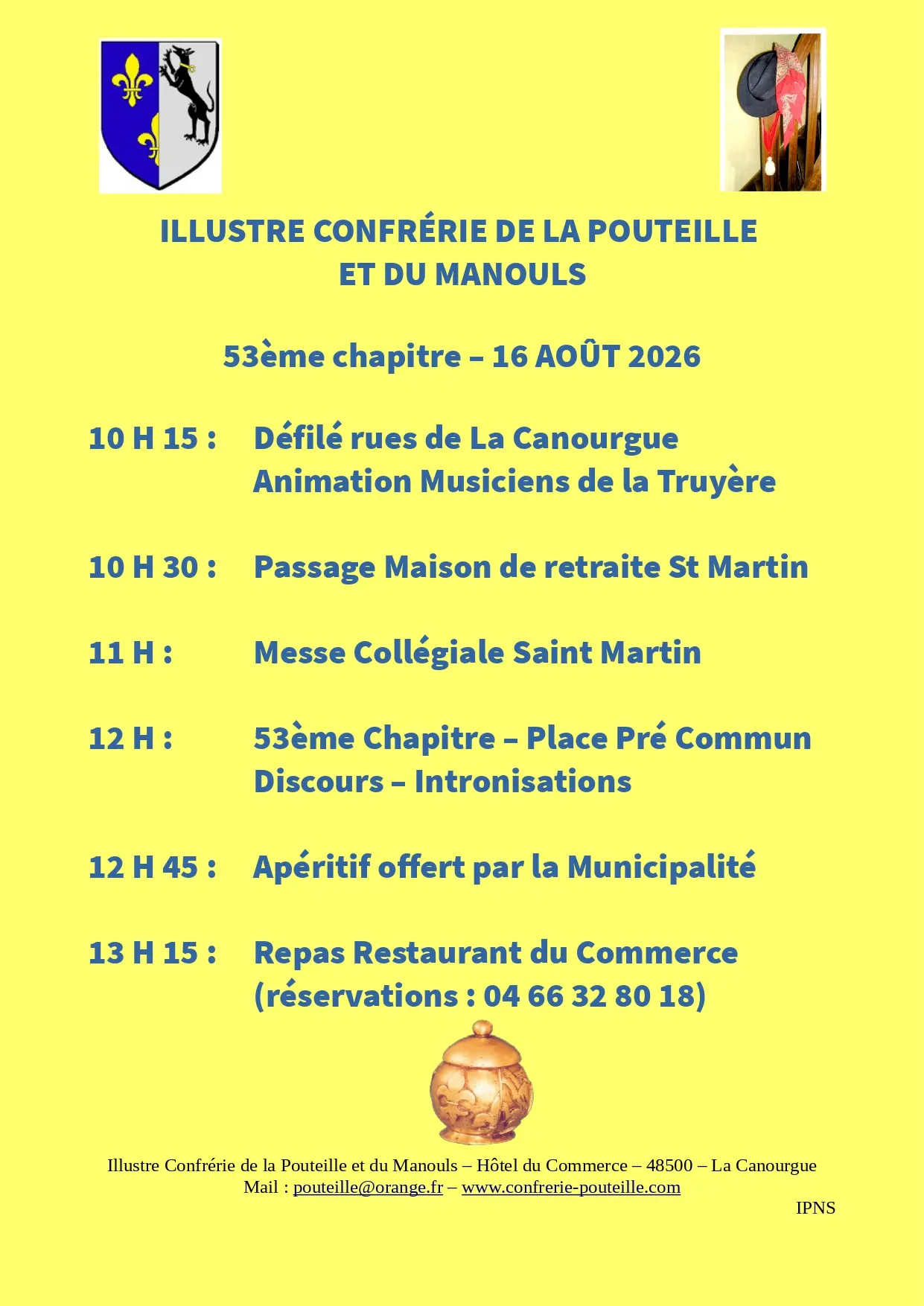 53ème chapitre de la confrérie de la Poutelle et du Manouls