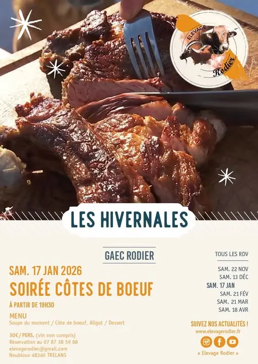 Les hivernales : Soirée côte de boeuf