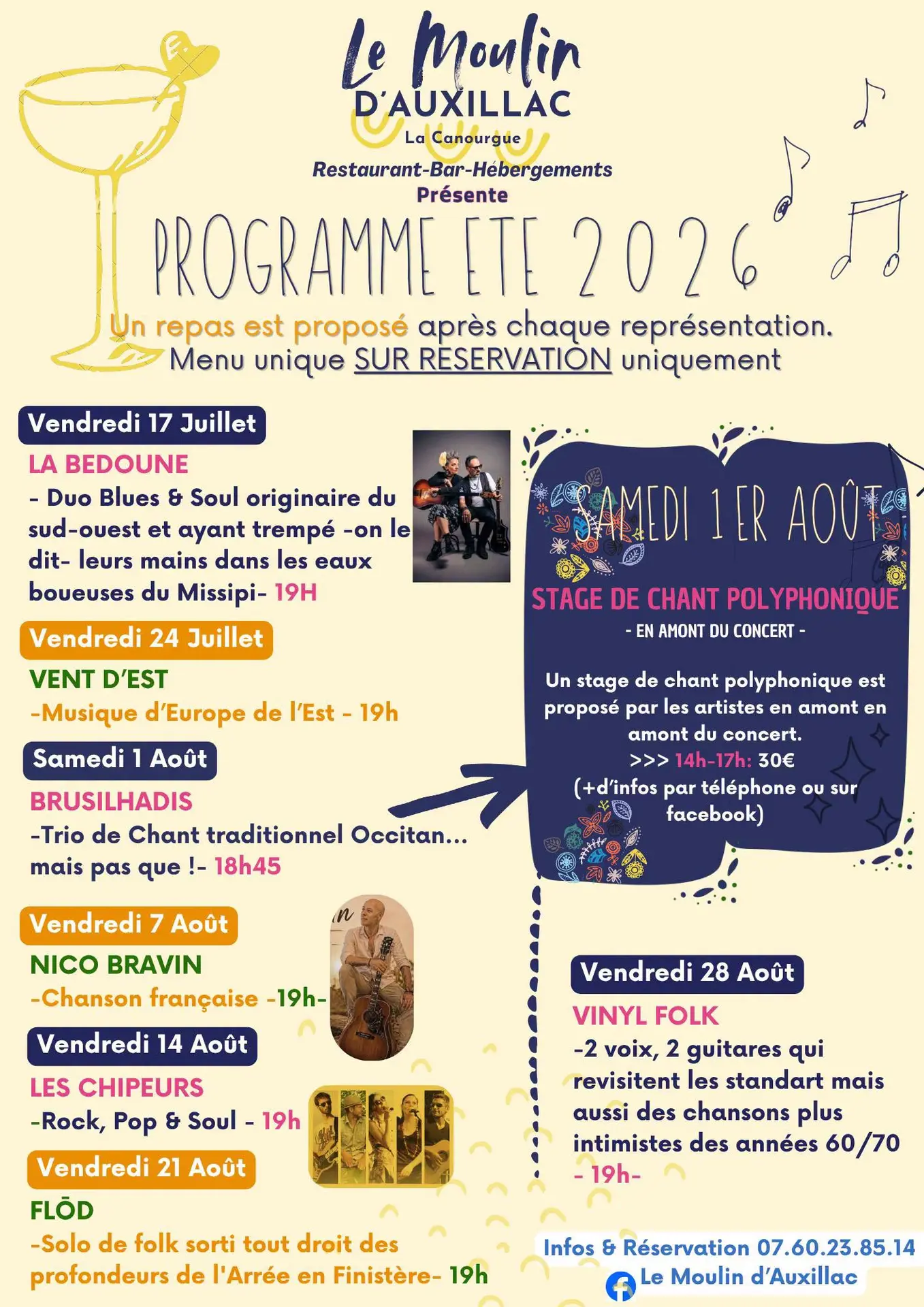 programme été 2026