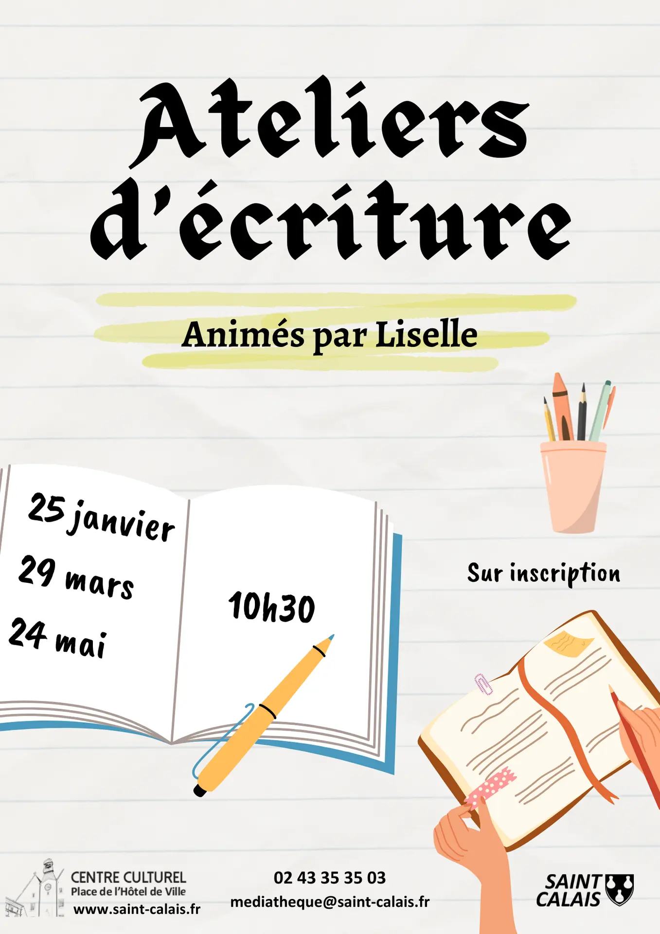 Affiche - Atelier d'écriture