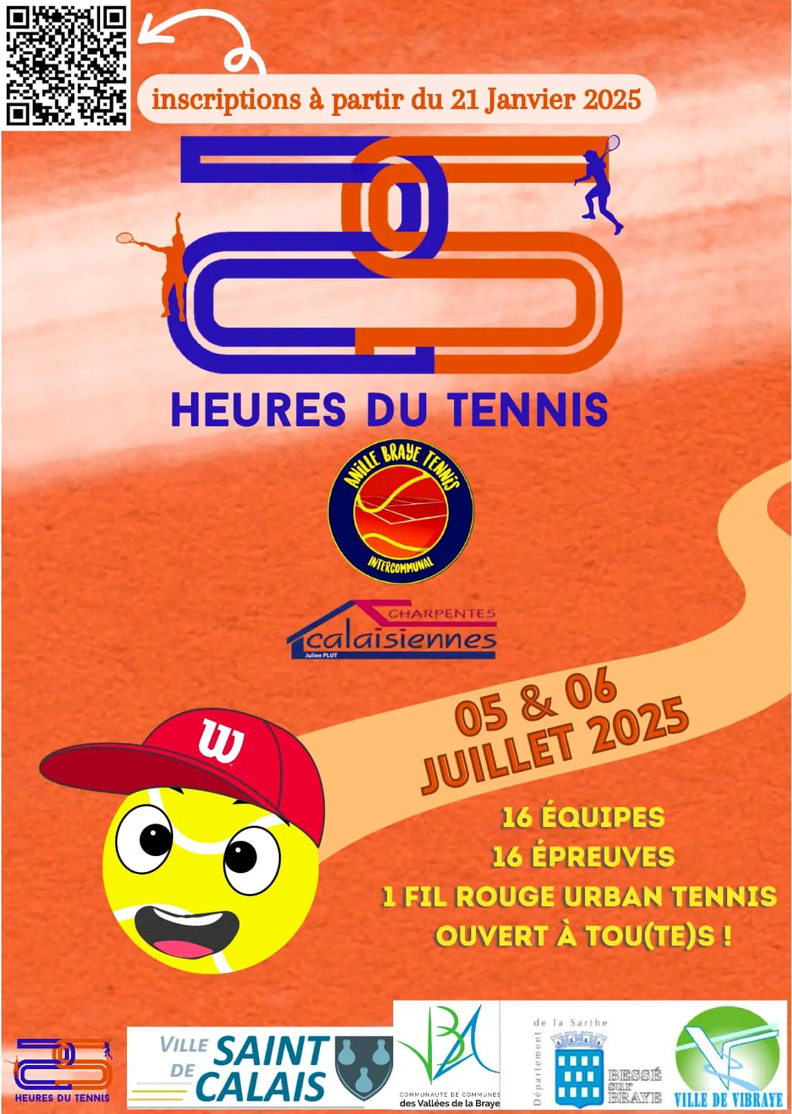 Affiche 25h du tennis 2025