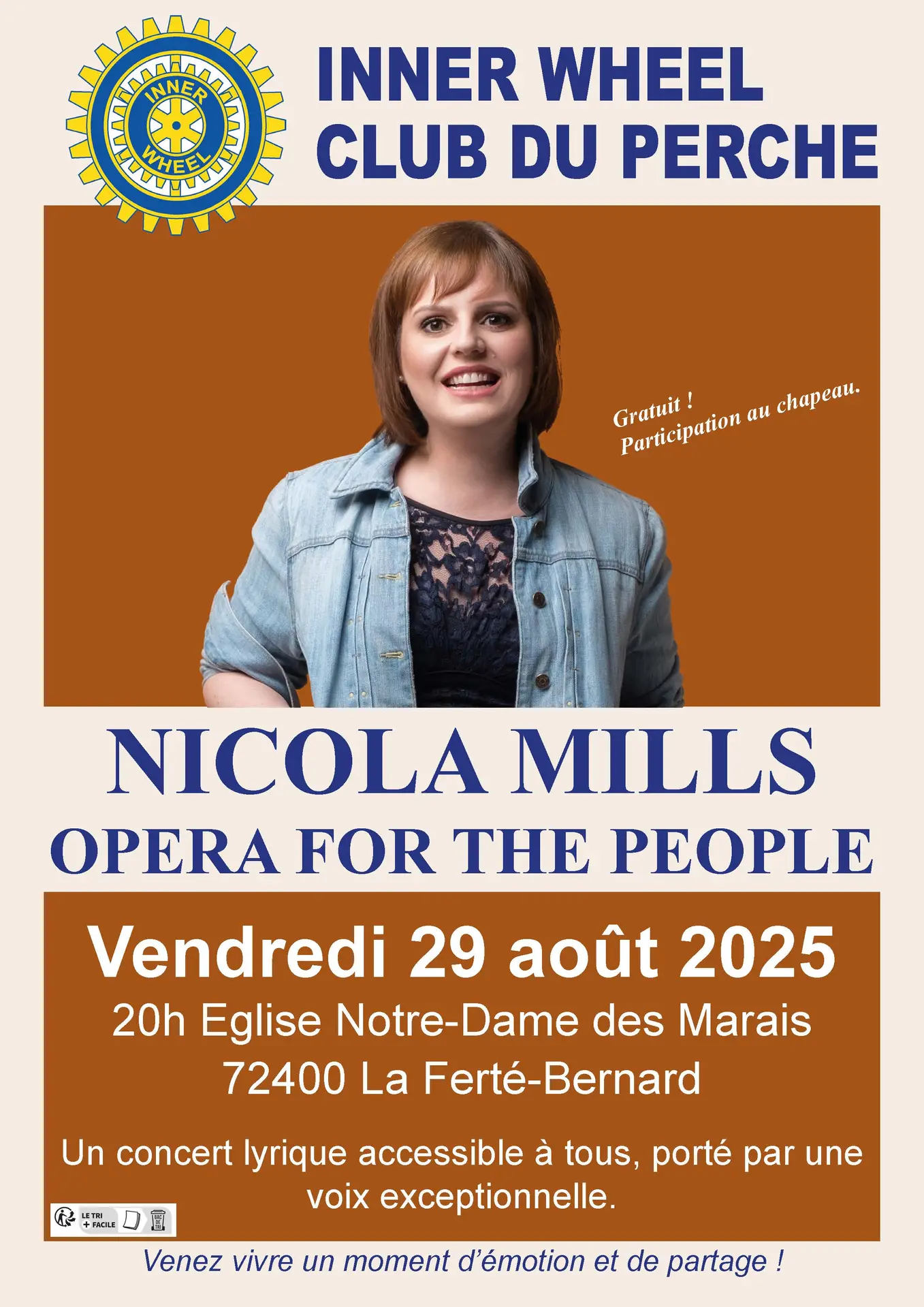 Affiche Nicola Mills fond marron