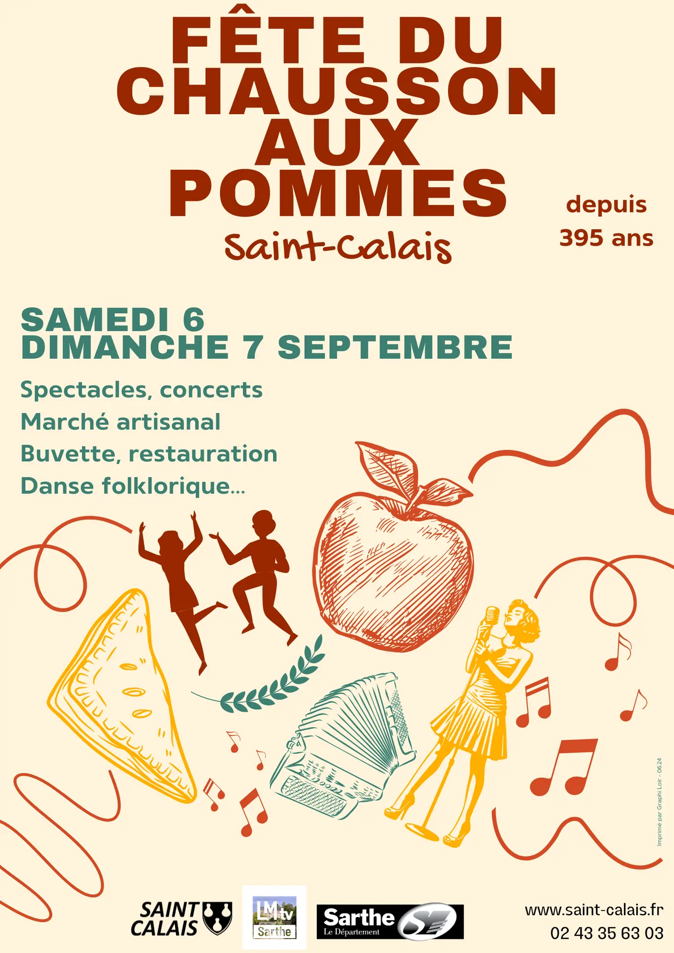 Affiche Fête du Chausson aux Pommes 2025