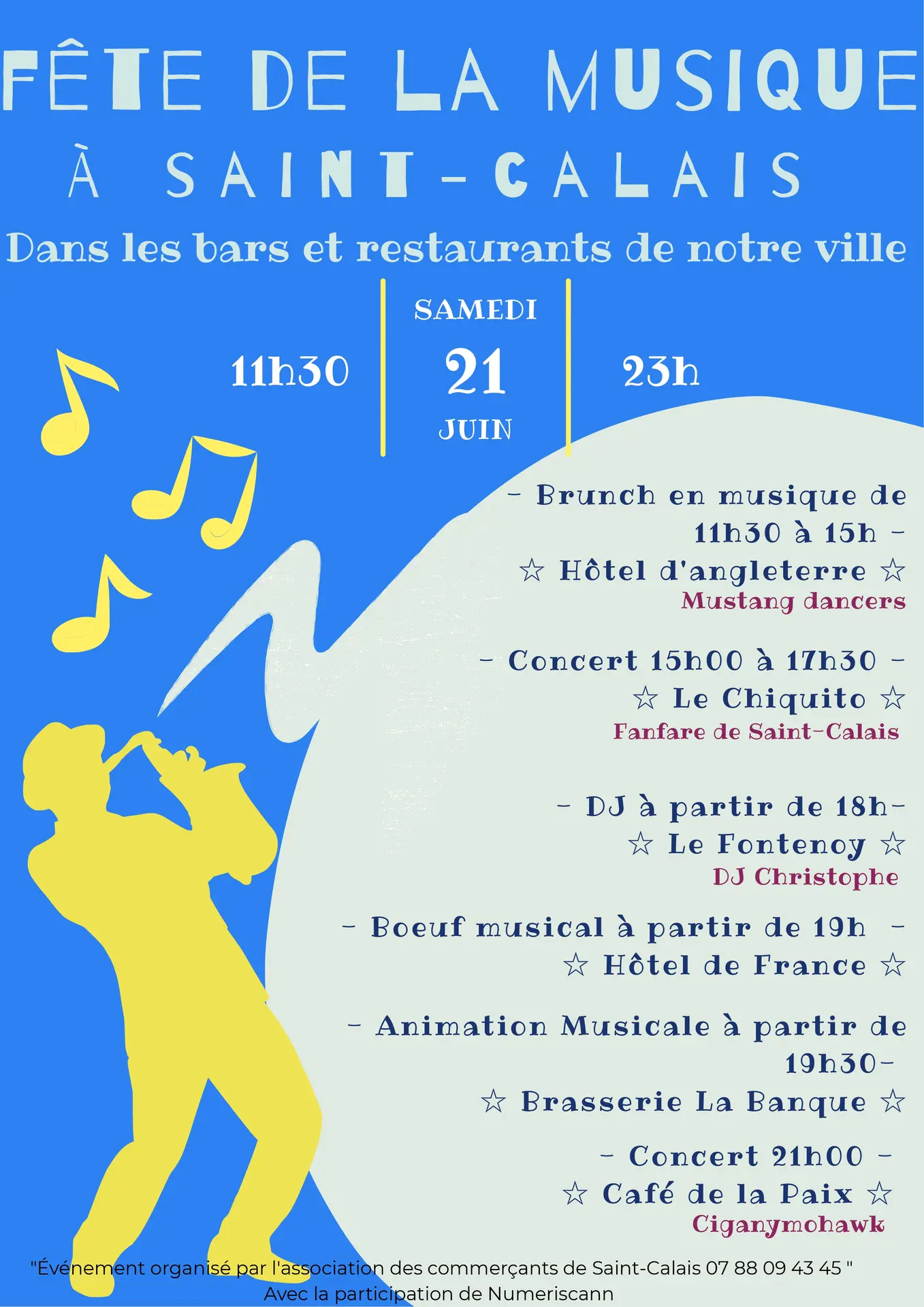 Affiche Fête de la musque Saint-Calais