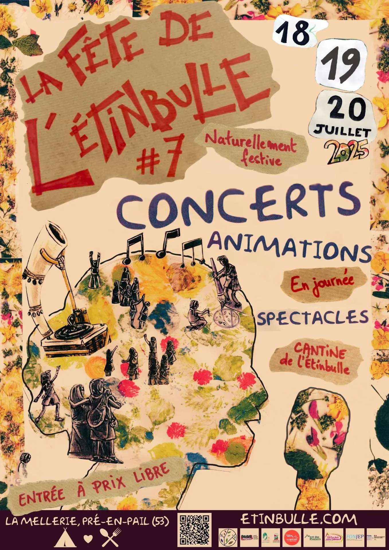 affiche fête de l'Étinbulle - naturellement festive