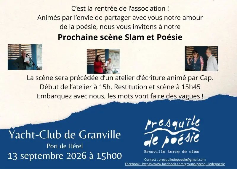 2026 - Scène ouverte de Slam et Atelier d'écriture