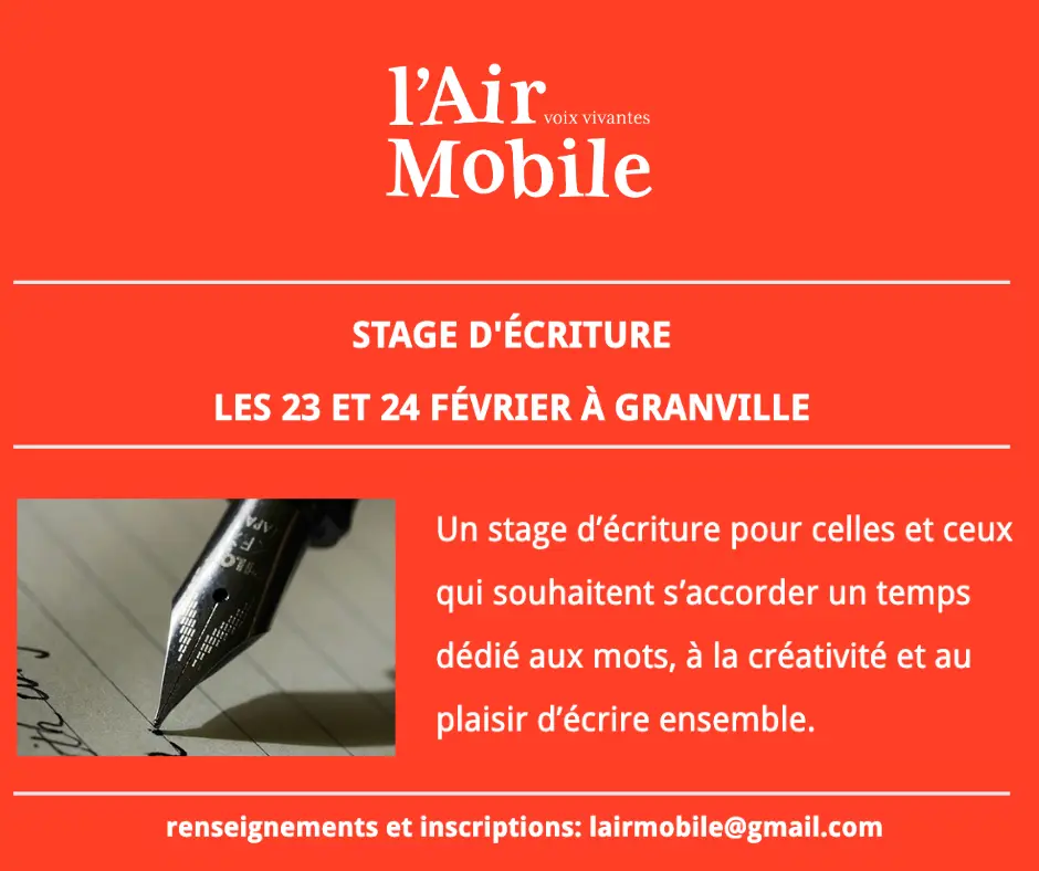 2026 - stage d'écriture