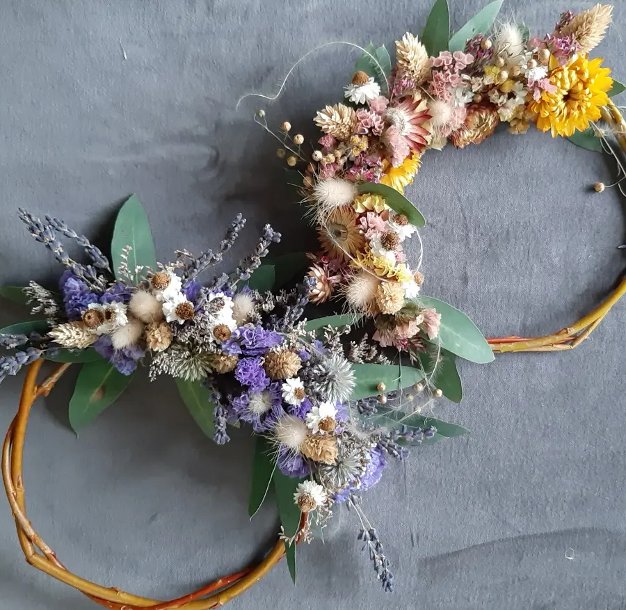 Vains_Ecomusée de la Baie_Couronne de fleurs séchées
