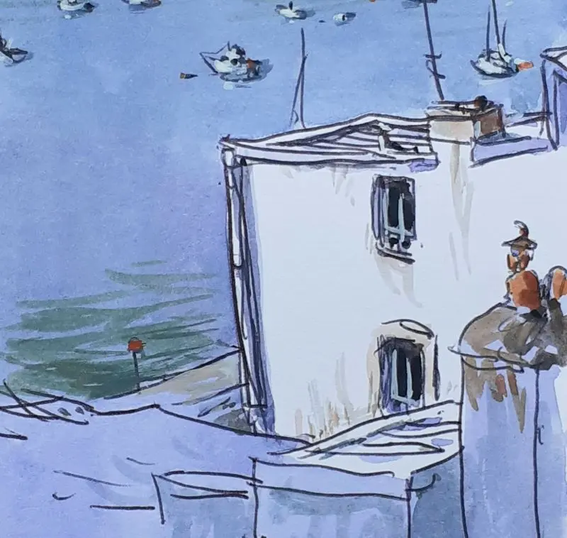 vue sur le port - visuel affiche