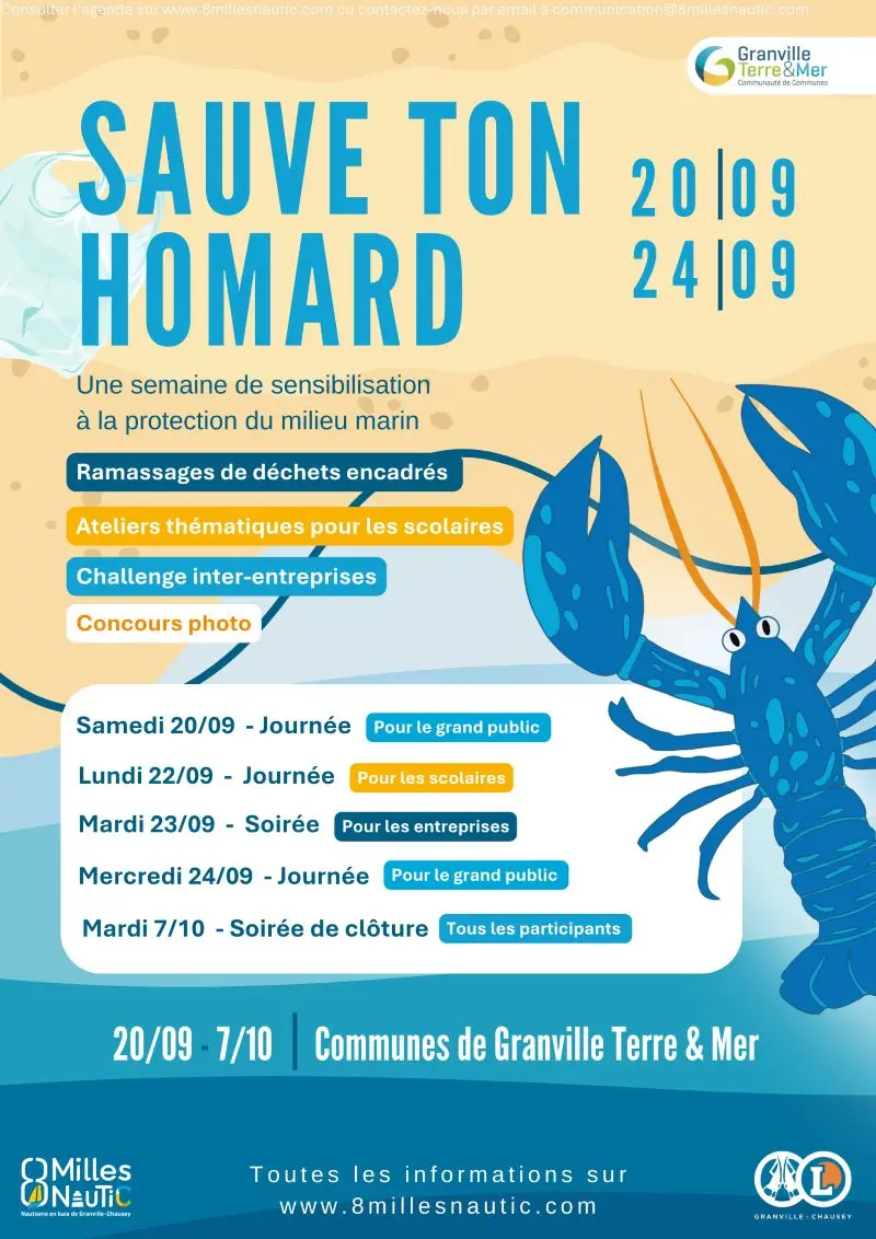 Affiche Sauve Ton Homard 8 milles nautic 2025
