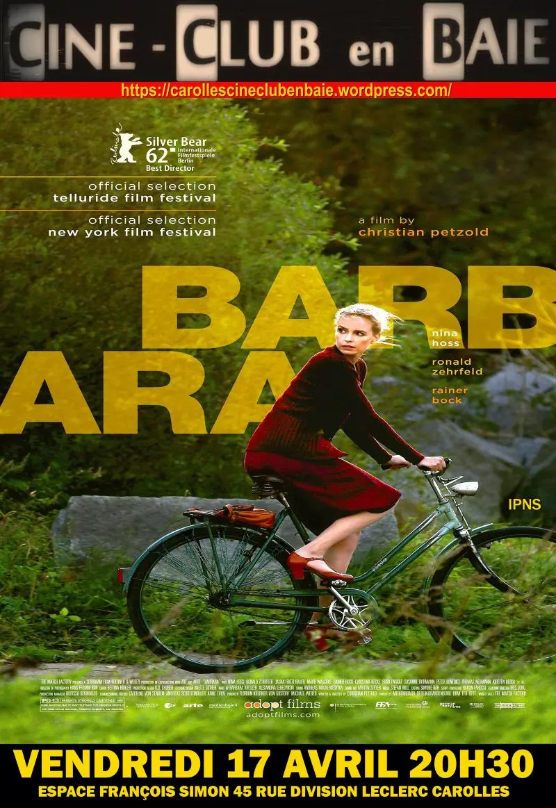 Affiche ciné-club film Barbara CH Petzold 2026
