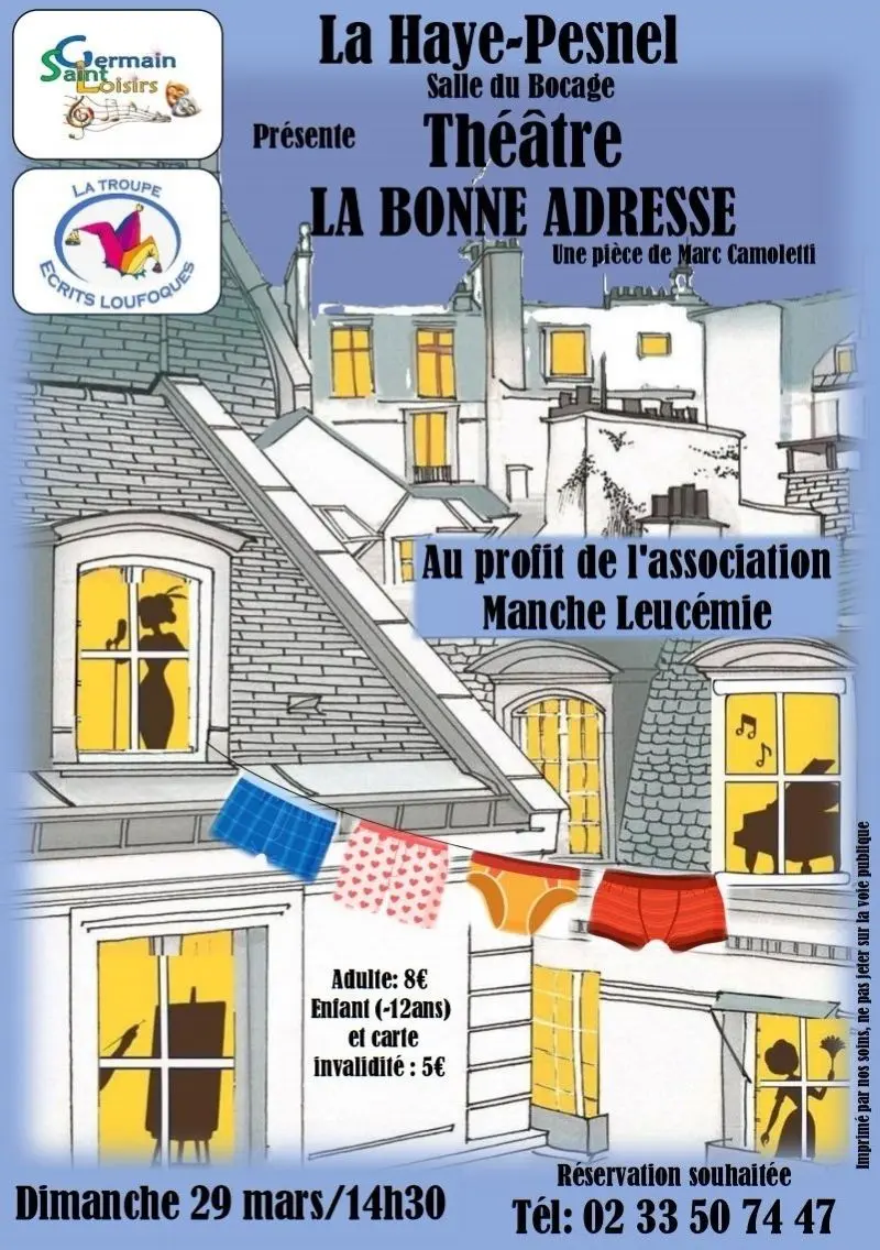 2026-Théâtre La bonne Adresse La Haye Pesnel
